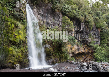 Dawson Falls waterfall, Taranaki, North Island, New Zealand. Stock Photo