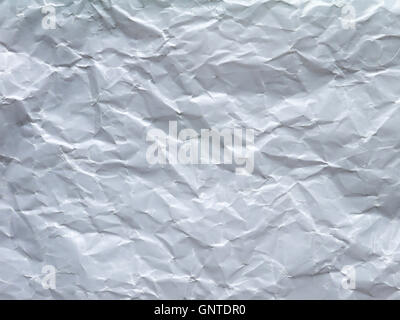 White crumpled wax paper sheet closeup background Stock Photo