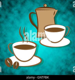 Fresh Coffee Meaning Cafe And Restaurant Brewing Stock Photo