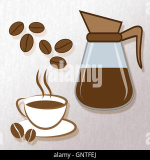Fresh Coffee Cup Meaning Cafe And Restaurant Brewing Stock Photo