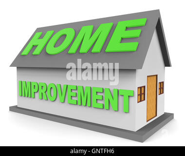 Home Improvement Indicating Property Renovation 3d Rendering Stock Photo