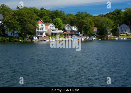 Lake Quinsigamond at Regatta Point, Quinsigamond State Park, Worcester, Massachusetts Stock Photo