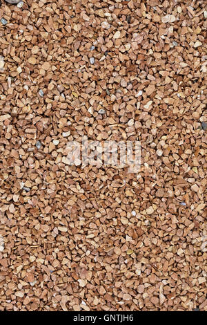 Decorative Small Beige Gravel Garden Pavement Stock Photo