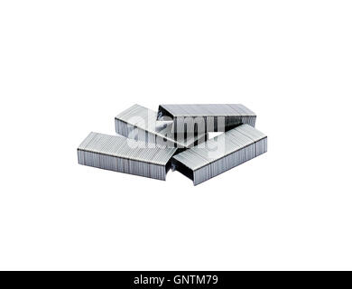 Staples wires. Isolated on white background with clipping path and copy space Stock Photo