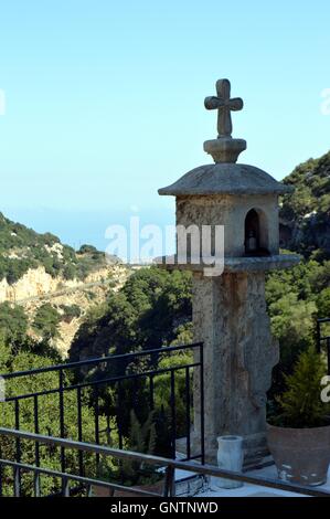 Small sanctuary in the campaign on the island of Crete in Greece. Stock Photo