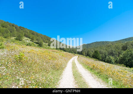 Mountain path, Abruzzo, Italy Stock Photo