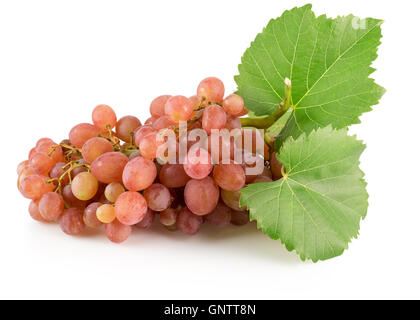 pink grapes isolated on the white background. Stock Photo