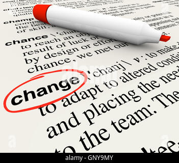 Change Dictionary Definition Word Adapt Evolve Stock Photo