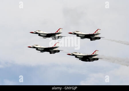 Chicago Air & Water Show 2016.  United States Air Force Thunderbirds Stock Photo