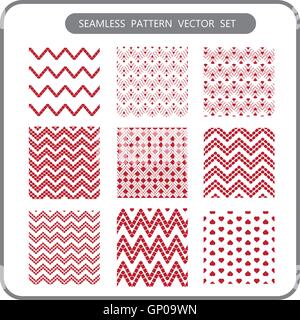 seamless vector patterns set abstract background illustration Stock Vector