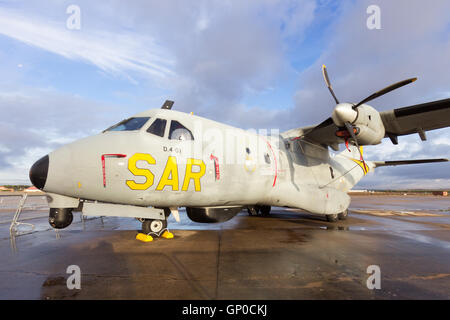 Spanish Air Force Search and Rescue Casa CN-235 maritime patrol aircraft. Stock Photo