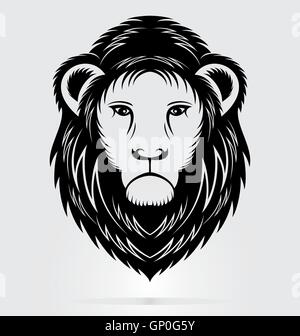 Lion Head Mascot Stock Vector