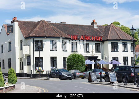 The Anchor Hotel, Church Square, Old Shepperton, Shepperton, Chertsey Road, Surrey, England, United Kingdom Stock Photo