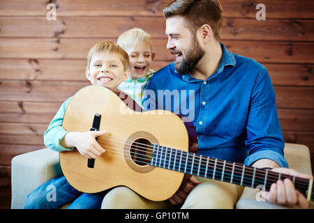 Playing guitar Stock Photo
