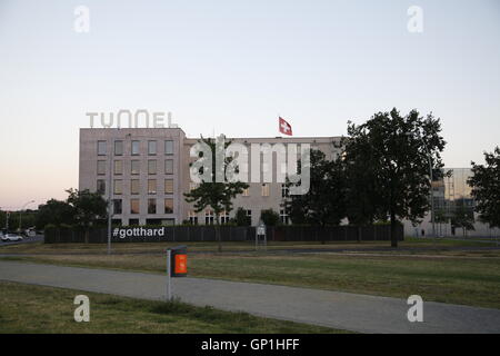 Gotthard tunnel on Swiss Embassy in Berlin Stock Photo