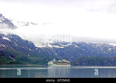 Large cruise ship Island Princess Galcier Bay Inside Passage Southeast Alaska USA Stock Photo