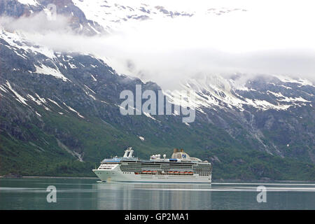 Large cruise ship Island Princess Glacier Bay Inside Passage Southeast Alaska USA Stock Photo