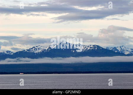 Large cruise ship Galcier Bay Inside Passage Southeast Alaska USA Stock Photo