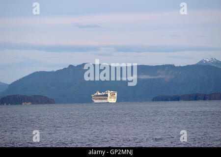 Large cruise ship Island Princess Galcier Bay Inside Passage Southeast Alaska USA Stock Photo