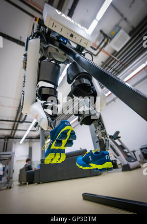 Varileg, a prototype of an electrically powered exoskeleton at a lab of the Swiss Federal Institute of Technology (ETH), Zurich. Stock Photo