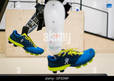 Varileg, a prototype of an electrically powered exoskeleton at a lab of the Swiss Federal Institute of Technology (ETH), Zurich. Stock Photo