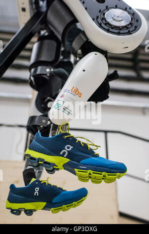 Varileg, a prototype of an electrically powered exoskeleton at a lab of the Swiss Federal Institute of Technology (ETH), Zurich. Stock Photo