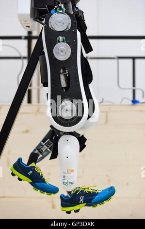 Varileg, a prototype of an electrically powered exoskeleton at a lab of the Swiss Federal Institute of Technology (ETH), Zurich. Stock Photo