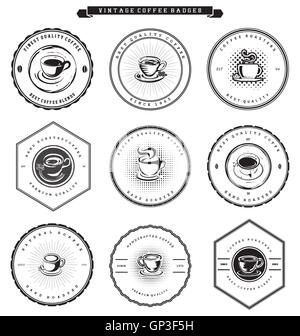 Vintage Coffee Badges Stock Vector