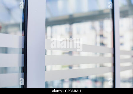 abstract business background, glass wall in office, airport, bank or hospital Stock Photo