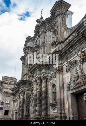 La Compania de Jesus Church in historic old city Quito, Ecuador. Stock Photo