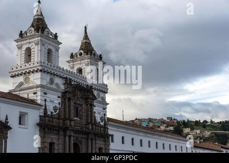 Church and Convent of St. Francis in old city Quito, Ecuador. Stock Photo