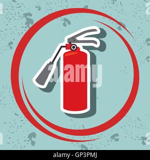extiguisher fire spray icon Stock Vector