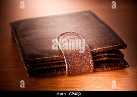 leather wallet Stock Photo