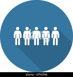 Team Icon. Flat Design. Stock Vector