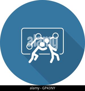 Teamwork Icon. Flat Design. Stock Vector