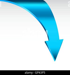 Blue arrow and neutral white background. Stock Vector