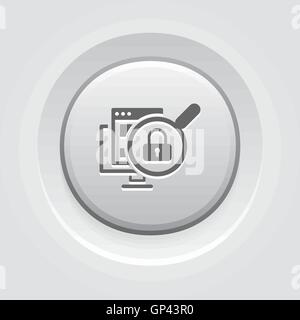 Cyber Security Icon. Flat Design. Stock Vector