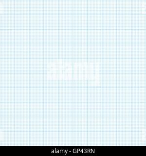 Graph seamless millimeter grid paper. Vector engineering background Stock Vector