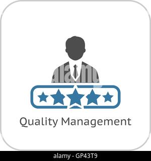 Quality Management Icon. Flat Design. Stock Vector