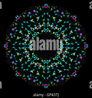 Abstract Geometric Bright Kaleidoscope Pattern. Stock Vector