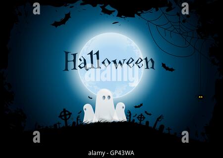 Halloween Party Poster. Holiday Card. Stock Vector