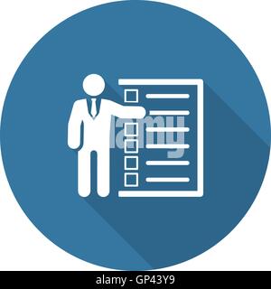Management Icon. Flat Design. Stock Vector