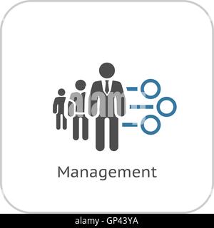 Management Icon. Flat Design. Stock Vector