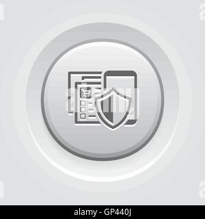 Safety Shopping APP Icon. Flat Design. Stock Vector