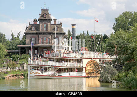 Marne La Vallee, France. July 1st, 2011. The Molly Brown Riverboat in Disneyland Paris Stock Photo