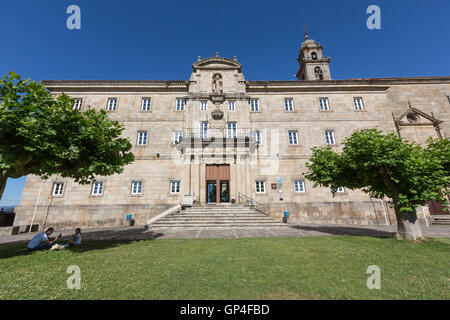 Facade of the Parador de Monforte de Lemos, Lugo province, Galicia, Spain Stock Photo