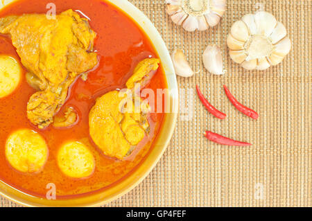 Most delicious spicy Thai food, Chicken curry (Mussaman curry) Stock Photo