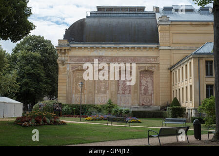 The facade of the casino in Neris Les bains Stock Photo