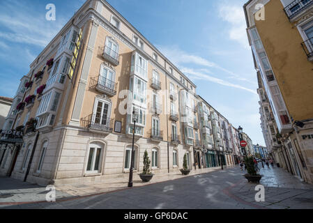 BURGOS, SPAIN - 31 AUGUST, 2016: People walking on the street in city center in Burgos, Spain. Stock Photo