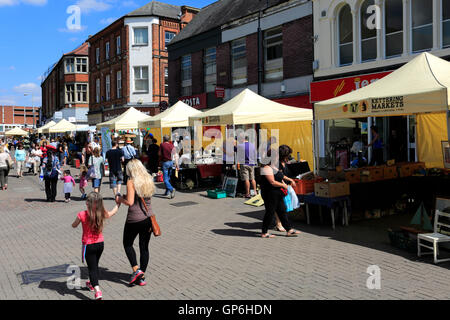 Street view of Kettering town, Northamptonshire County, England; Britain; UK Stock Photo